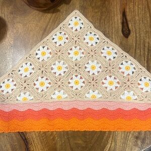 2 crochet head scarf (bandana) never worn. Super cute!!!!